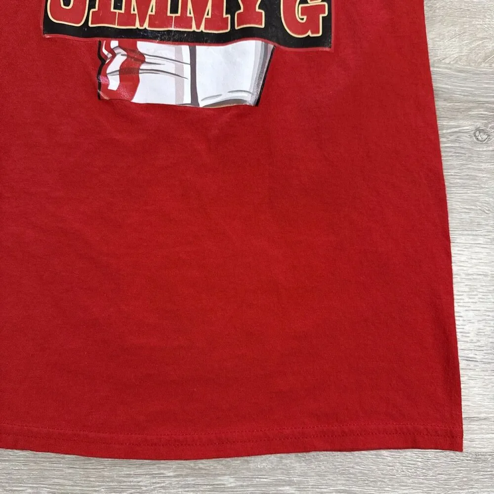 Jimmy Garoppolo Shirt San Francisco 49ers NFL Football Red Tee Small